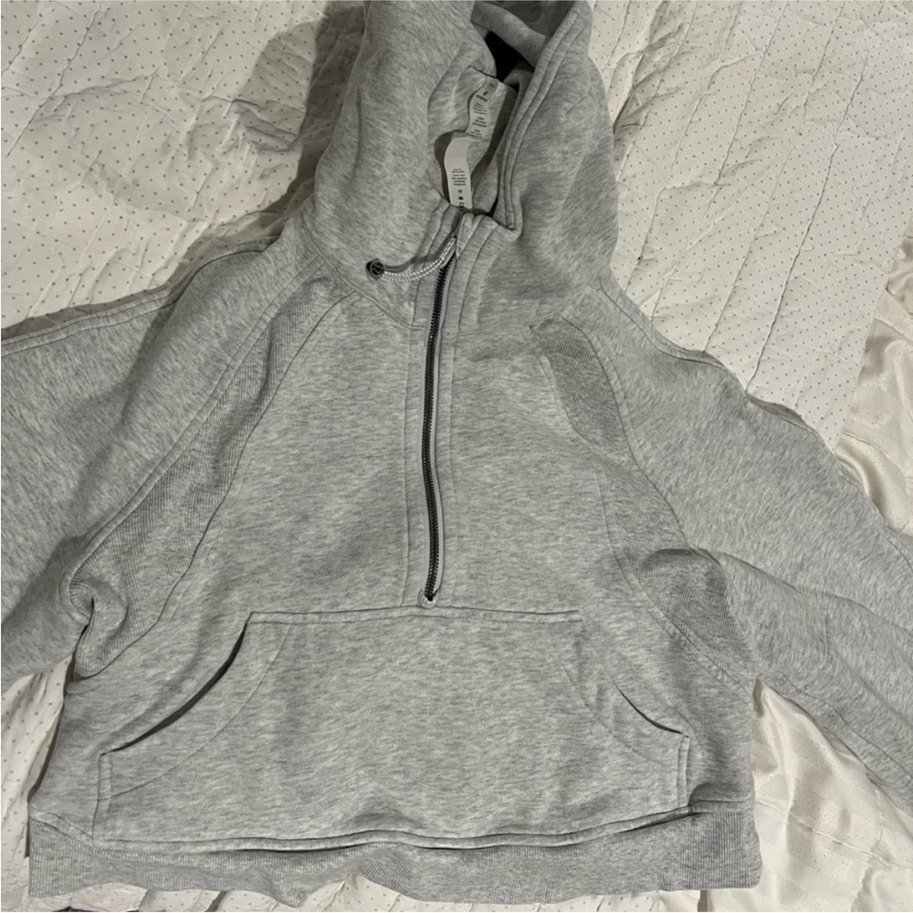 lululemon athletica Gray Scuba Half Zip Hoodie